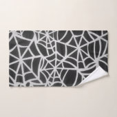 Fett Schwarz-Weiß-Spider-Webgeometrie Badhandtuch Set (Handtuch)