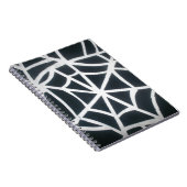 Fett Schwarz-Weiß-Spider-Webgeometrie Notizblock (Rechte Seite)