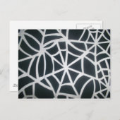 Fett Schwarz-Weiß-Spider-Webgeometrie Postkarte (Vorne/Hinten)