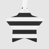 Fett-Schwarz-Weiß-Streifen-Design Ornament (Rückseite)
