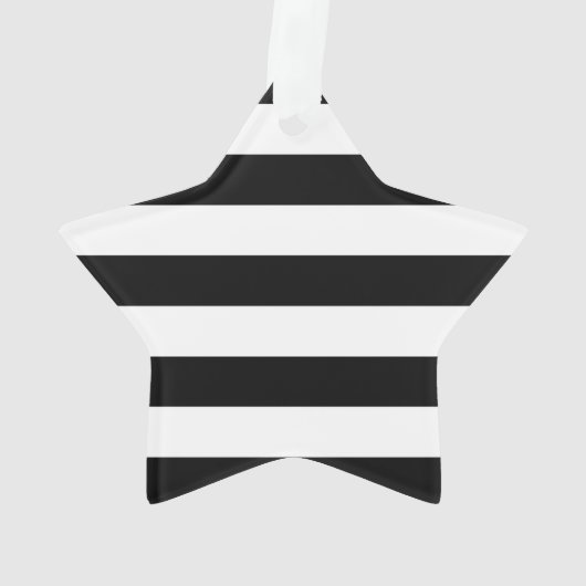 Fett-Schwarz-Weiß-Streifen-Design Ornament (Rückseite)