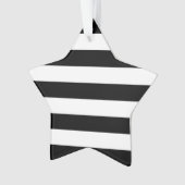 Fett-Schwarz-Weiß-Streifen-Design Ornament (Vorderseite)