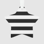 Fett-Schwarz-Weiß-Streifen-Design Ornament (Vorderseite)