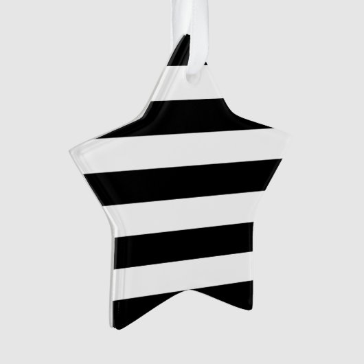 Fett-Schwarz-Weiß-Streifen-Design Ornament (Vorderseite)