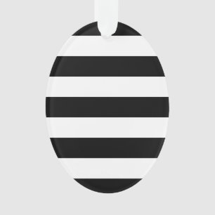 Fett-Schwarz-Weiß-Streifen Ornament