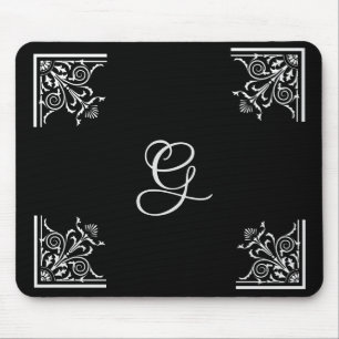 Fett Schwarz-Weiß Vintage Personalisiert Mousepad