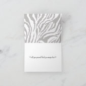 Fett schwarz-weiß Zebra Print Dankeskarte (Innenseite)