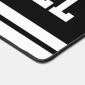 Fett Schwarz-weiße athletische Streifen PICKLEBALL Schreibtischunterlage (Ecke)