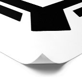 Fett Schwarz-weiße Geometrie, Abstrakte Linie Art Poster (Ecke)