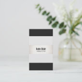 Fett Schwarz-weiße moderne IMITATE Silver Strick Visitenkarte (Stehend Vorderseite)