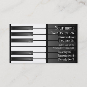 Fett Schwarz-weiße Tastaturdesign-Visitenkarte Visitenkarte