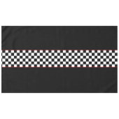 Fett Schwarz-weißer geprüfter Rennstreifen Tischdecke (Vorderseite (Horizontal))