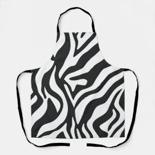Fett schwarz weißes Zebrastreifen-Wildtiermuster Schürze