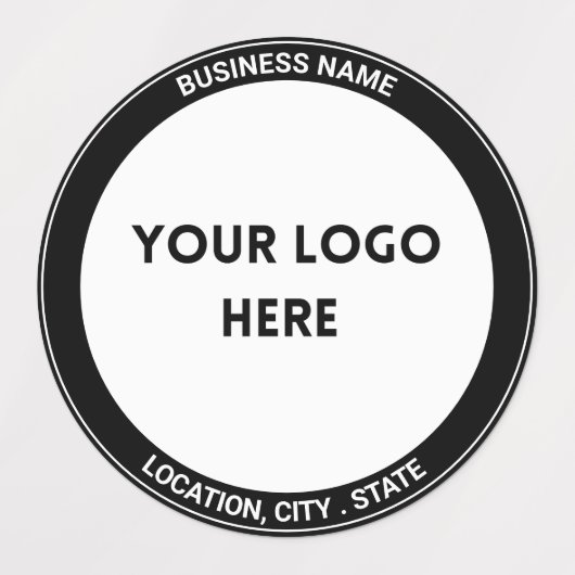 Fett Schwarze, benutzerdefinierte Logo-Aufkleber Etiketten (Design 2)