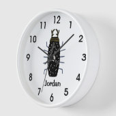 Fett schwarzer Käfer-Bugantennen Jungs Zimmer cool Uhr (Winkel)