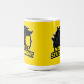 Fett Schwarzes Pferd mit Motivierend Text Kaffeetasse (Mittel)