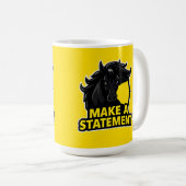 Fett Schwarzes Pferd mit Motivierend Text Kaffeetasse (VorderseiteRechts)