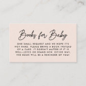 Fett Script Blush Baby Shooting Book Request Begleitkarte (Vorderseite)