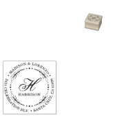 Fett-Script-Monogram-Runde-Rücksendeadresse Gummistempel (Stempel)
