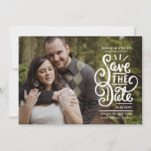 Fett-Script Save the Date Einladung (Vorderseite)