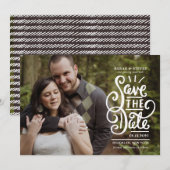Fett-Script Save the Date Einladung (Vorne/Hinten)