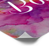 Fett sein - farbiges Typografisches 12 x 12 Poster (Ecke)