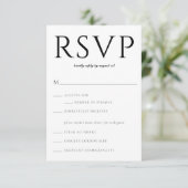 Fett Serif Classic UAWG Insert-Karte RSVP Karte (Stehend Vorderseite)