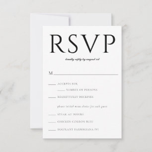 Fett Serif Classic UAWG Insert-Karte RSVP Karte