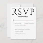 Fett Serif Classic UAWG Insert-Karte RSVP Karte (Vorderseite)