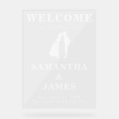 Fett Serif Modern Wedding Entry Sign Acrylschild (Vorderseite)