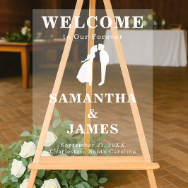 Fett Serif Modern Wedding Entry Sign Acrylschild