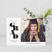 Fett Serif Single Foto Abschluss Ankündigung (Stehend Vorderseite)