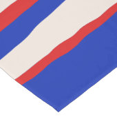 Fett serrate Stripe Muster Bright Blue Red Cream Kurzer Tischläufer (Ecke)