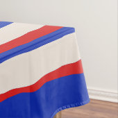 Fett serrate Stripe Muster Bright Blue Red Cream Tischdecke (Beispiel)