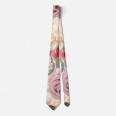Fett Shabby Chic Rose Blumengarten Blume Krawatte (Vorderseite)