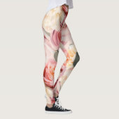 Fett Shabby Chic Rose Blumengarten Blume Leggings (Rechts)