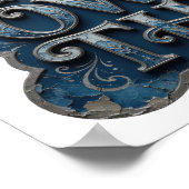Fett Silber WACHSTUM Modernes Design Poster (Ecke)