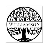 Fett Single Initial Over Tree Name #1FR Permastempel (Design)