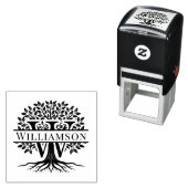 Fett Single Initial Over Tree of Life Name #2 Permastempel (Beispiel)