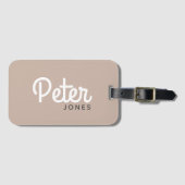 Fett-Skriptname Moderne einfache Taube Gepäckanhänger (Vorderseite (Horizontal))