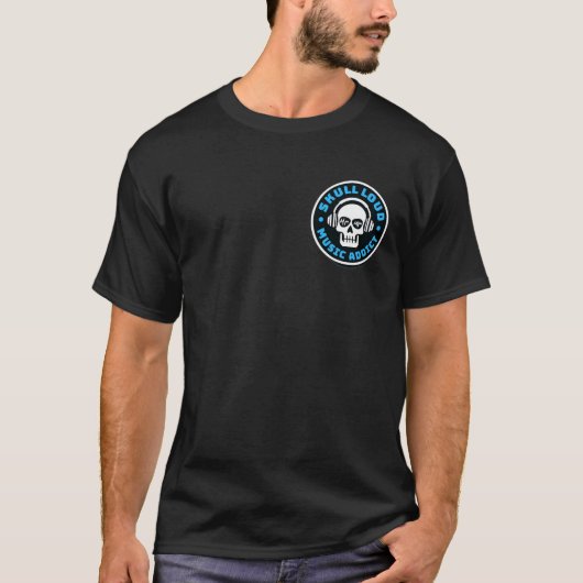 Fett Skull Loud Music Addict Logo T - Shirt (Vorderseite)