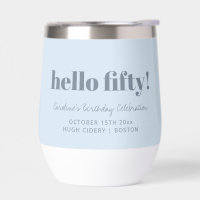 Fett Soft Blau Modern 50. Geburtstag Custom