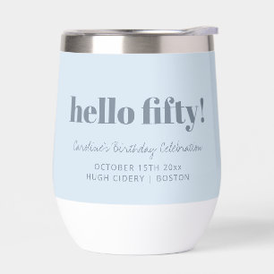 Fett Soft Blau Modern 50. Geburtstag Custom