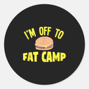 Fett Sommer Camp Shirt für Kinder und lustige Frat Runder Aufkleber