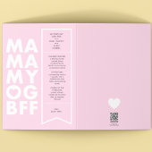 Fett Spaß bearbeitbares Ticket Text Rosa Muttertag Karte