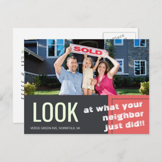 Fett Spaß Einfach verkaufte Werbevorlage Postkarte (Vorne/Hinten)