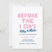 Fett Spaß Modernes Blue Wedding Probe Dinner Einladung (Vorderseite)