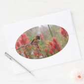 Fett-Spatz Ovaler Aufkleber (Umschlag)