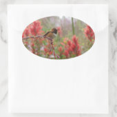 Fett-Spatz Ovaler Aufkleber (Tasche)