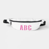Fett Sport Hot Pink 3 Letter Monogram Bauchtasche (Vorderseite)